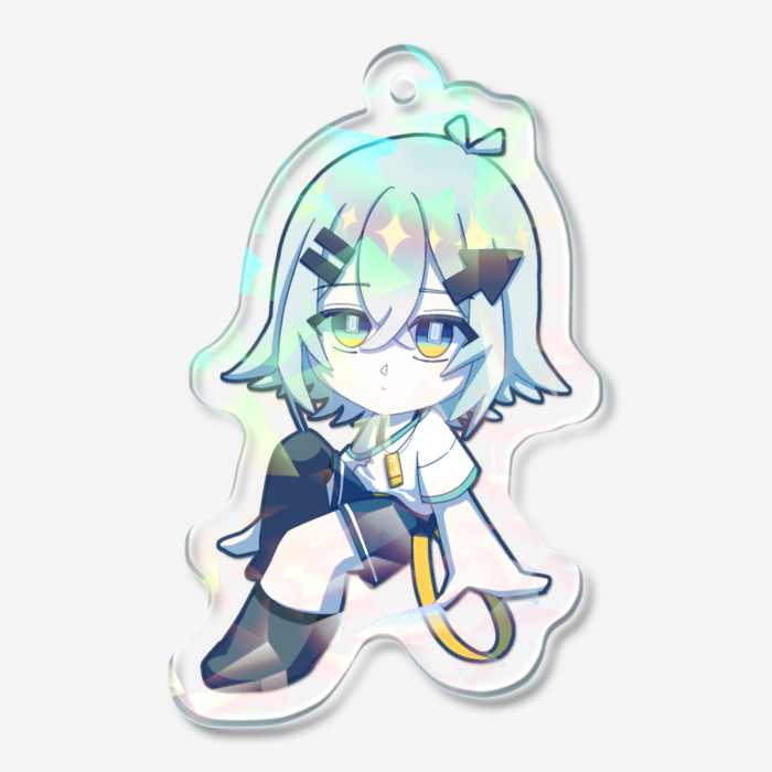 ホログラムアクリルキーホルダー - 50 × 50mm