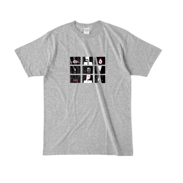 カラーTシャツ(濃色) - L - 杢グレー