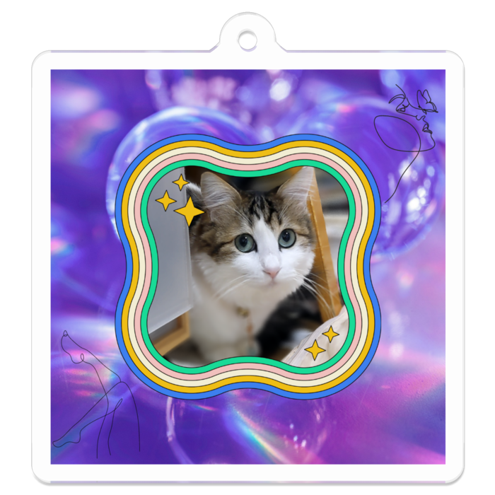 アクリルキーホルダー - 50 x 50 (mm)