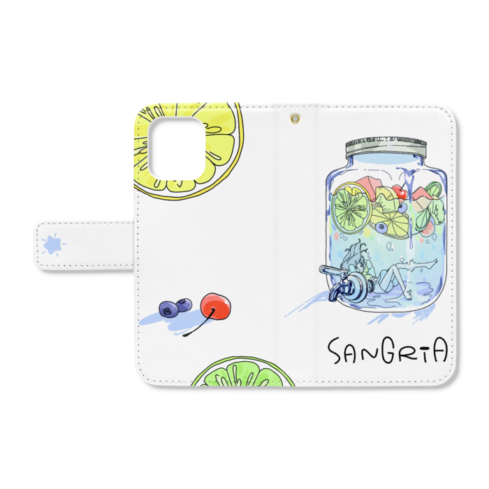 手帳型iPhoneケース - iPhone12 mini - ストラップ穴 あり