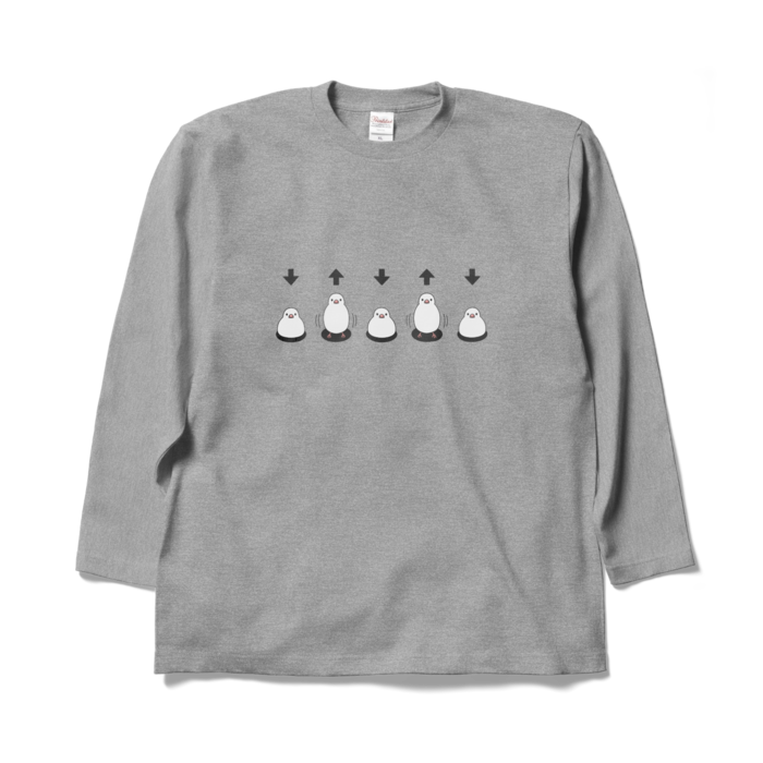ロングスリーブTシャツ　灰色　XL