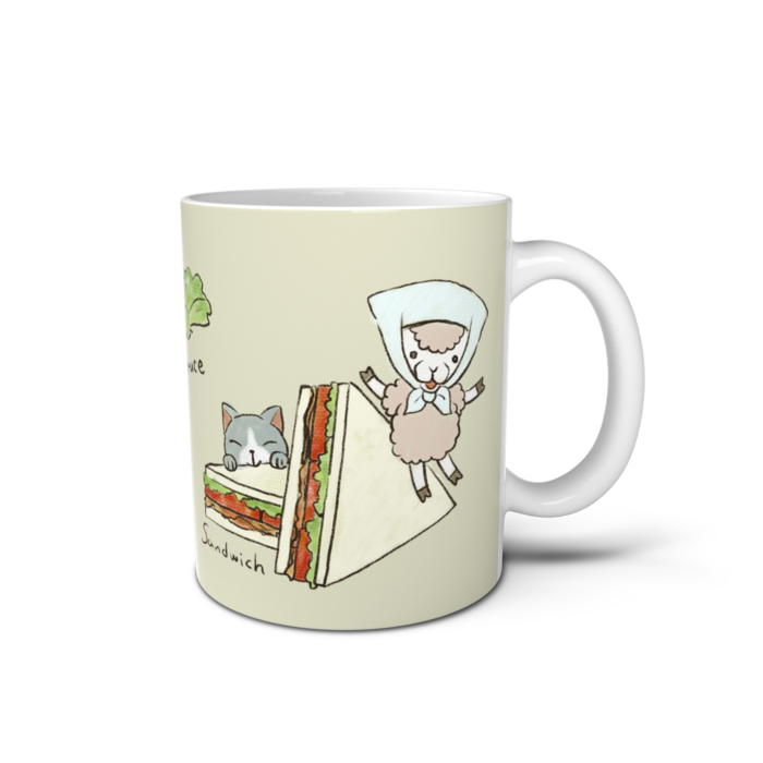 マグカップ - 直径 8 cm / 高さ 9.5 cm