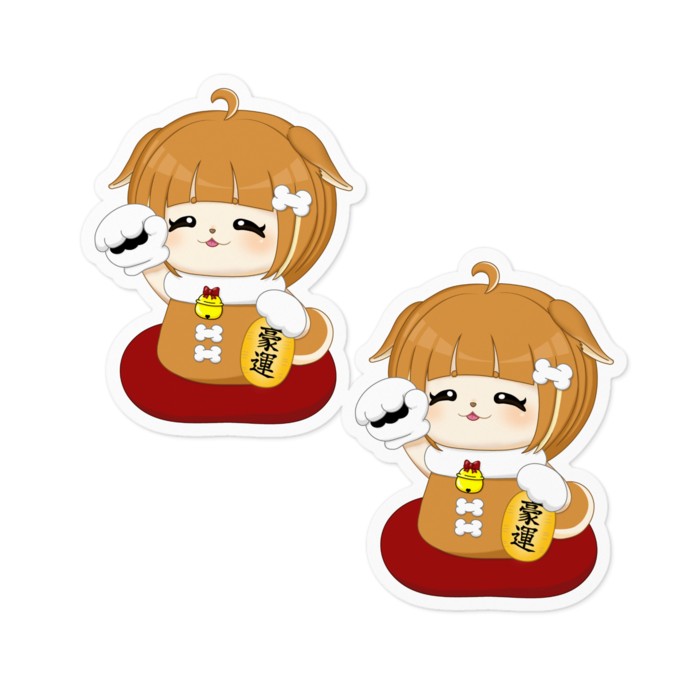 ステッカー(白） - 100 x 100 (mm)