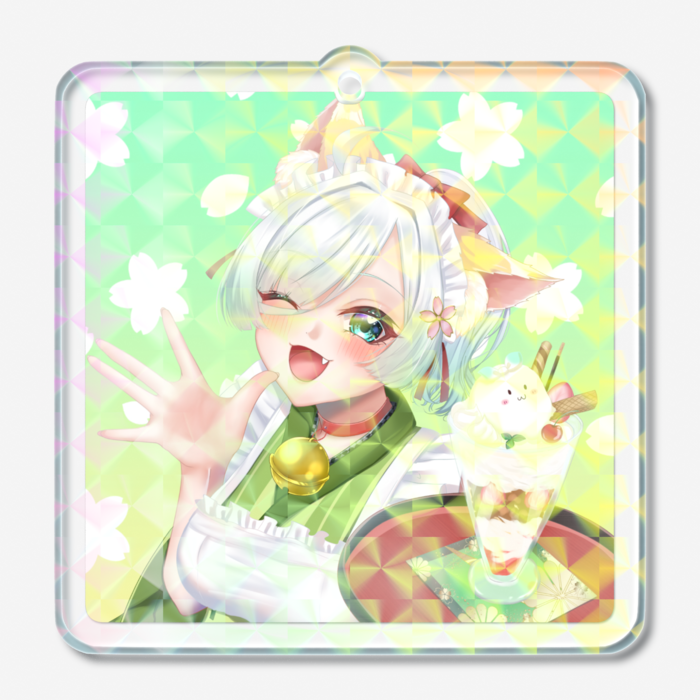 ホログラムアクリルキーホルダー - 50 × 50mm