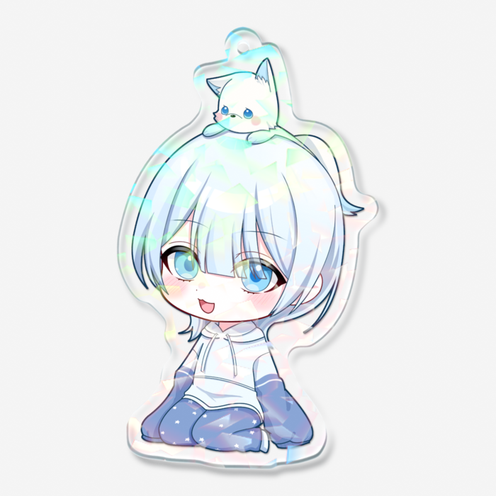 ホログラムアクリルキーホルダー - 70 × 70mm