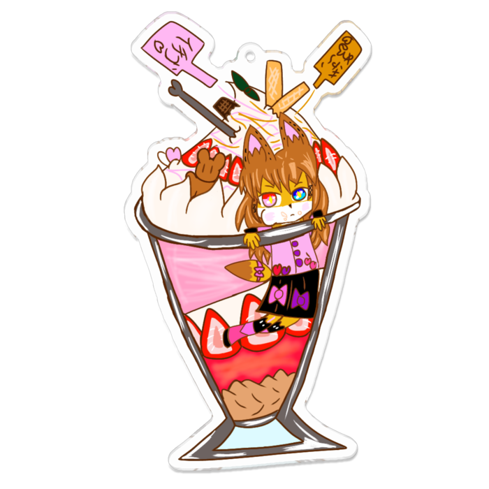 アクリルキーホルダー - 100 x 100 (mm)