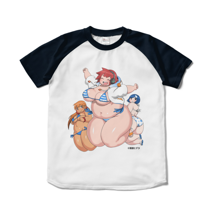 ラグランTシャツ - S - ホワイト×ネイビー