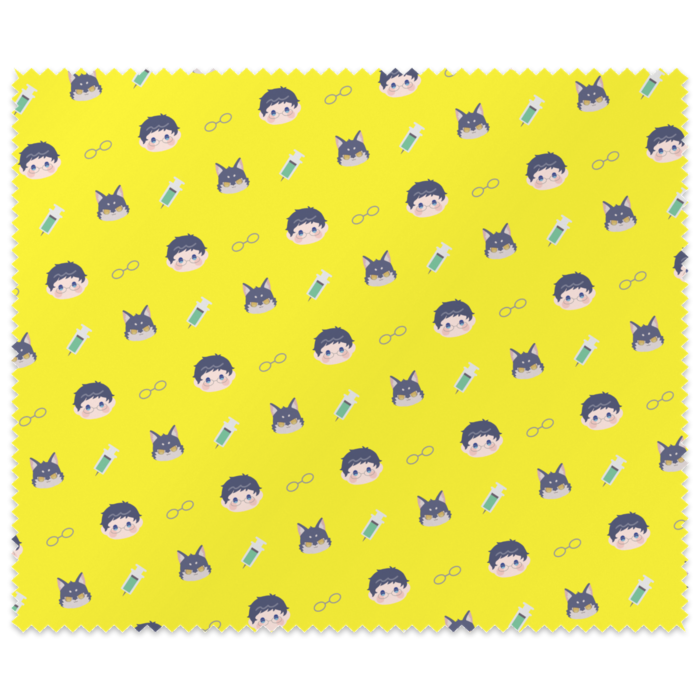 トスポン＆小太狼の仲良しメガネふき（きいろ）