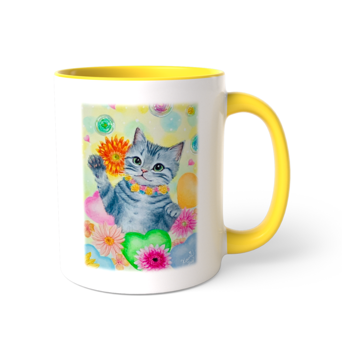 ツートンカラーマグカップ - 直径 8.2cm / 高さ 9.5cm