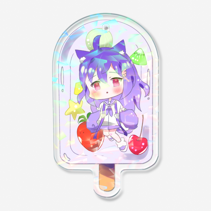 ホログラムアクリルキーホルダー - 70 × 70mm