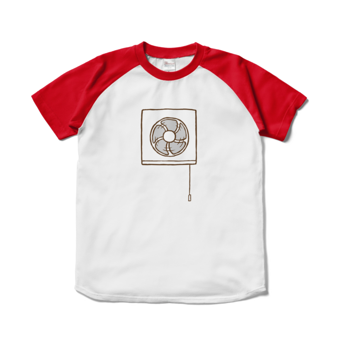ラグランTシャツ - S - ホワイト×レッド