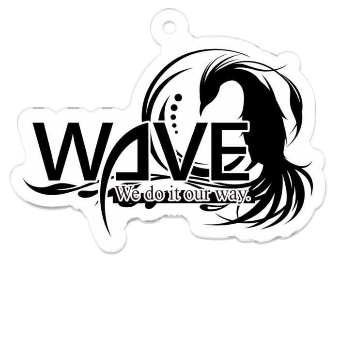 WAVE LOGO【50 x 50 (mm)｜Black】