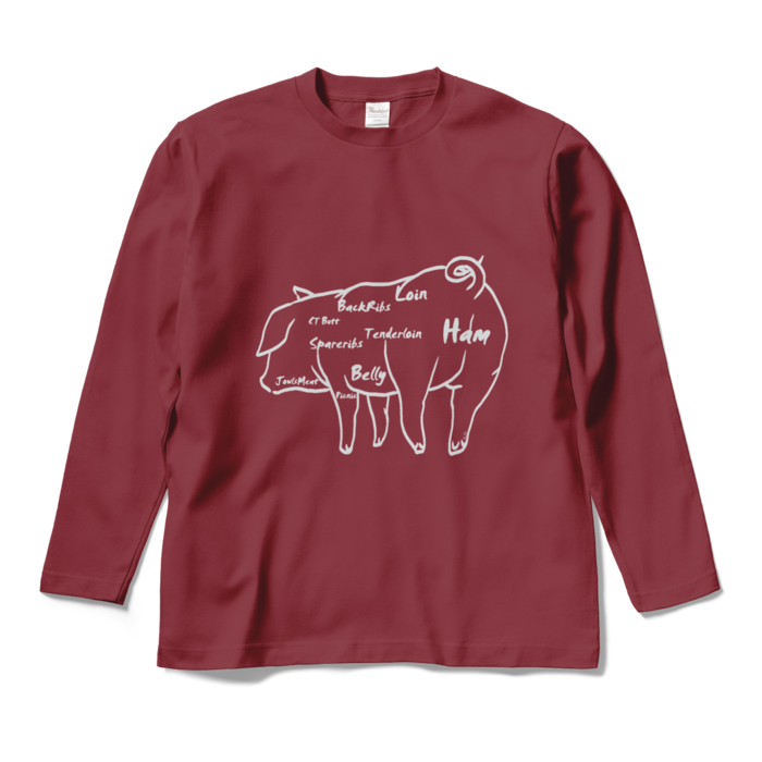 ロングスリーブTシャツ - M - バーガンディ