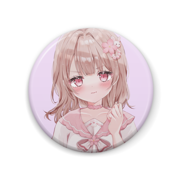 ななぽこ缶バッジ(アイコン画像:怒)57mm