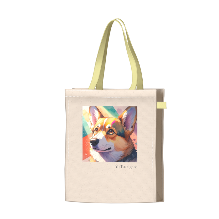 ツートンカラーバッグ - イエロー - W34 × H41 × D14cm