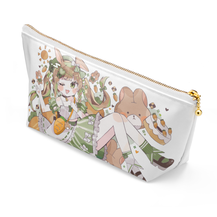 ポーチ - 長さ21.5cm / 高さ10cm - ホワイト