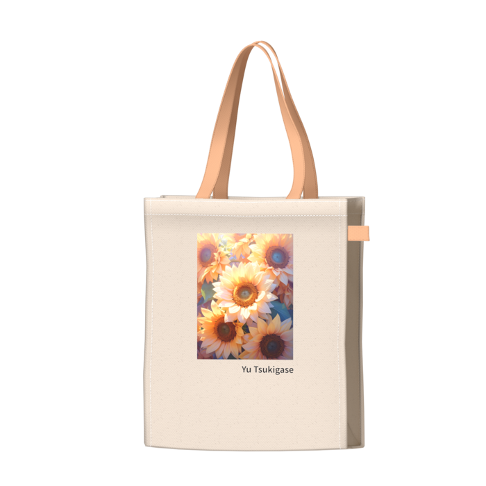 ツートンカラーバッグ - オレンジ - W34 × H41 × D14cm