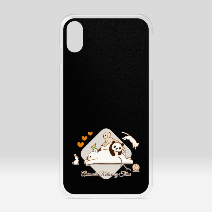 クリアiPhoneケース　黒色　iPhone XSMax