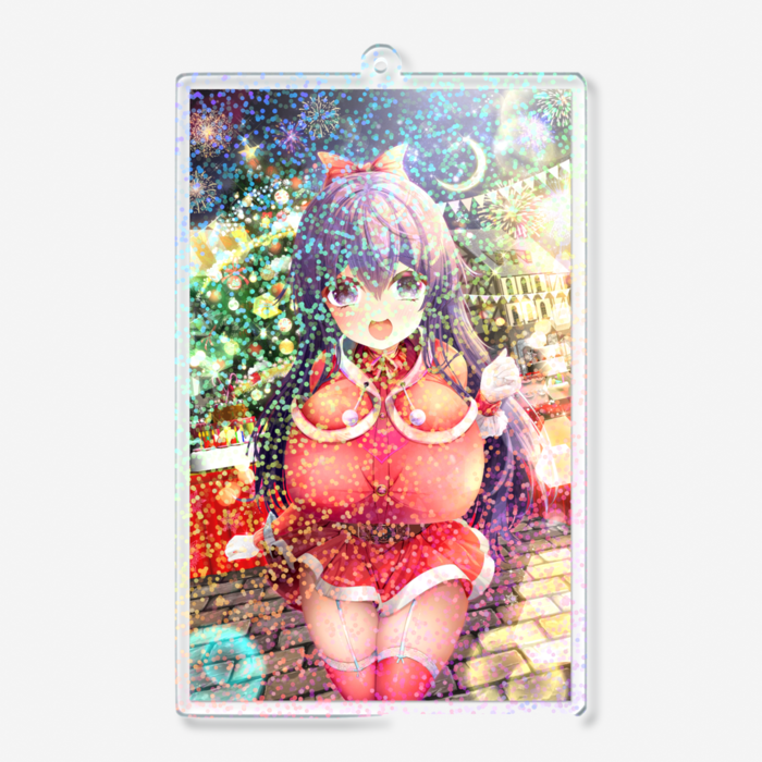 ホログラムアクリルキーホルダー - 100 × 100mm(グリッター)