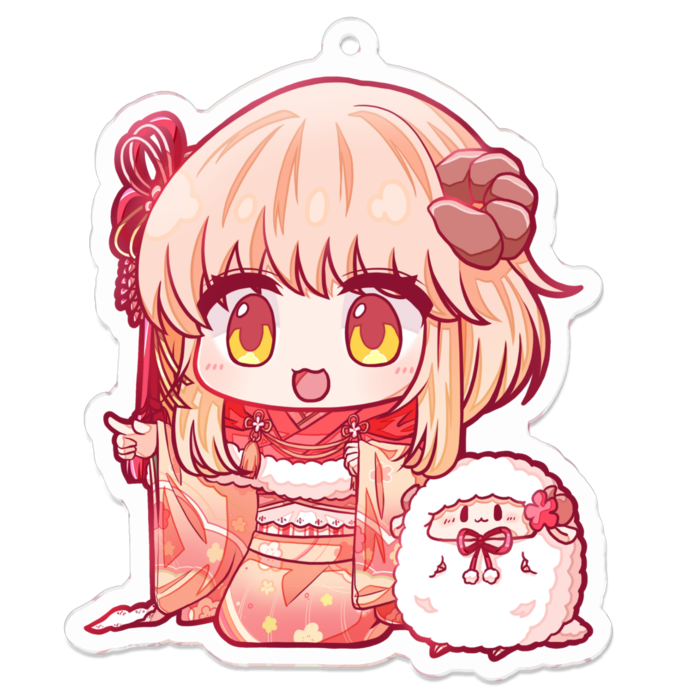 指さしひつじ - 70 x 70 (mm)