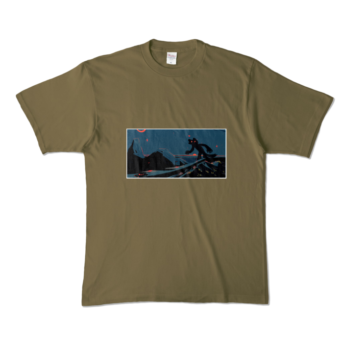 カラーTシャツ - XL - オリーブ (濃色)
