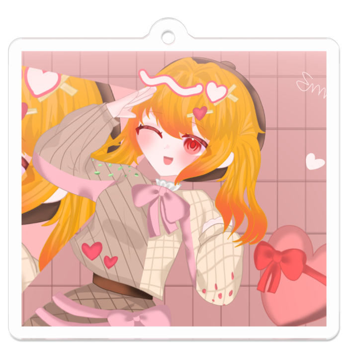 アクリルキーホルダー（コーティング） - 50 x 50 (mm)