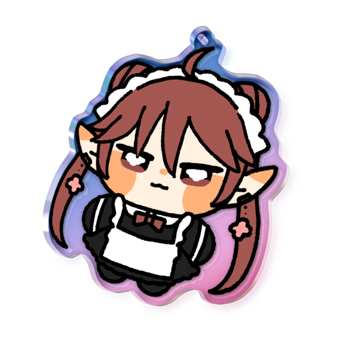 オーロラアクリルキーホルダー - 70 × 70mm