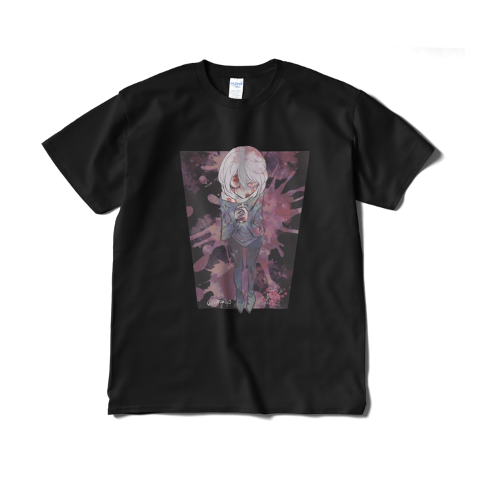Tシャツ (ゆーり/白&黒)- XL - ブラック
