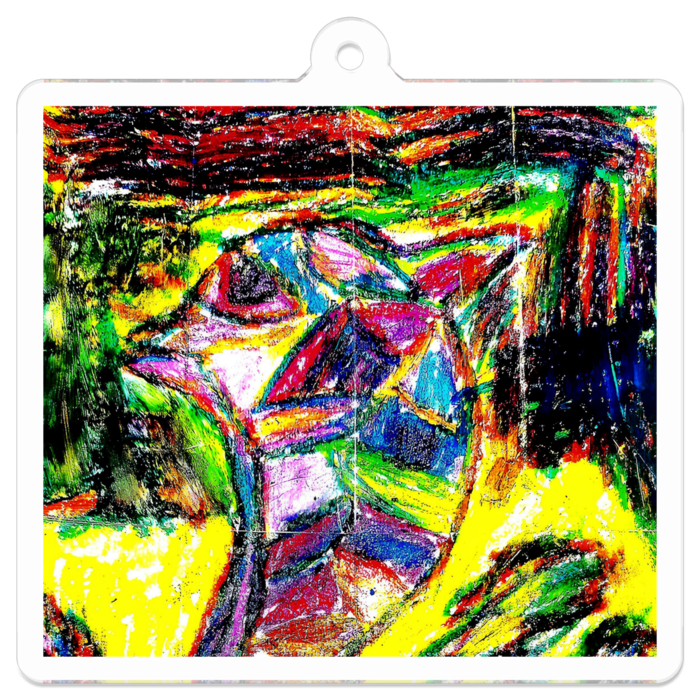 アクリルキーホルダー（コーティング） - 50 x 50 (mm)