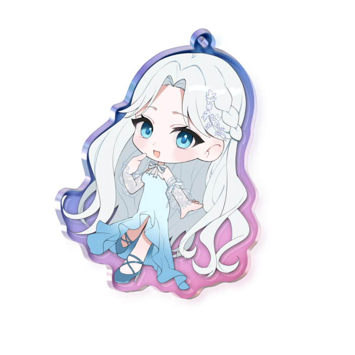 オーロラアクリルキーホルダー - 70 × 70mm