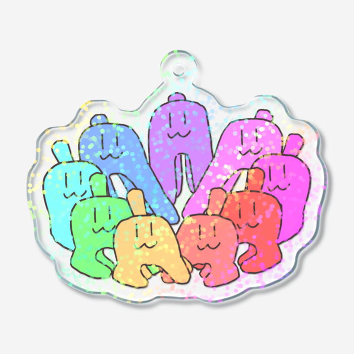 ホログラムアクリルキーホルダー - 50 × 50mm