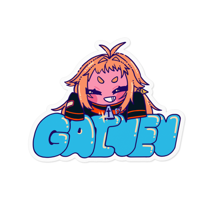 ステッカー (ホワイト)- 100 x 100 (mm)