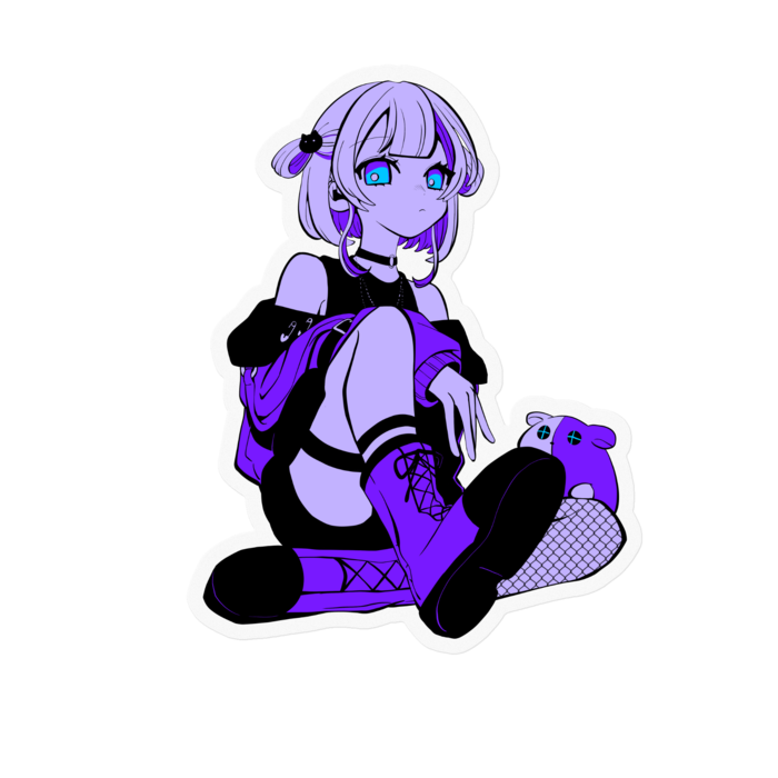 ステッカー - 100 x 100 (mm)縁クリア