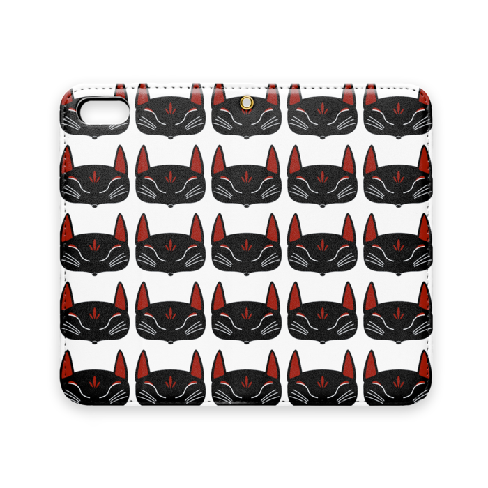 手帳型iPhoneケース(ベルトなし) - iPhone 5 / 5s / SE - ストラップ穴 あり