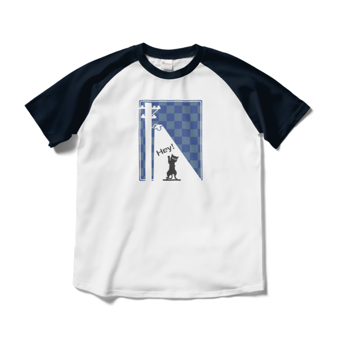 ラグランTシャツ - M - ホワイト×ネイビー