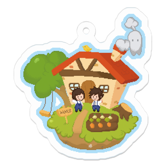 アクリルキーホルダー - 50 x 50 (mm)