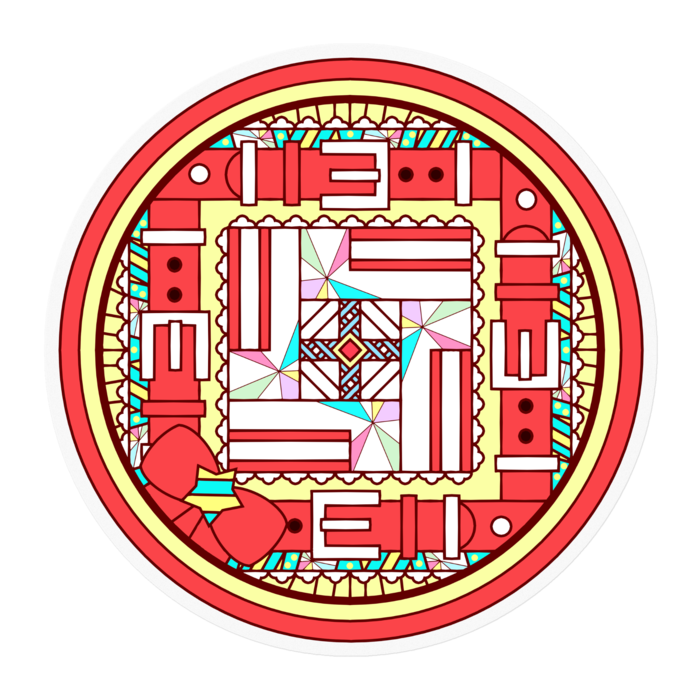 ステッカー - 100 x 100 (mm)