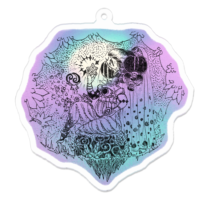 アクリルキーホルダー（コーティング） - 70 x 70 (mm)