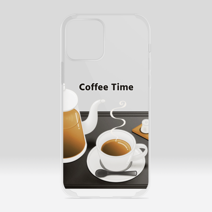 クリアiPhoneケース　珈琲　iPhone 12 / 12Pro