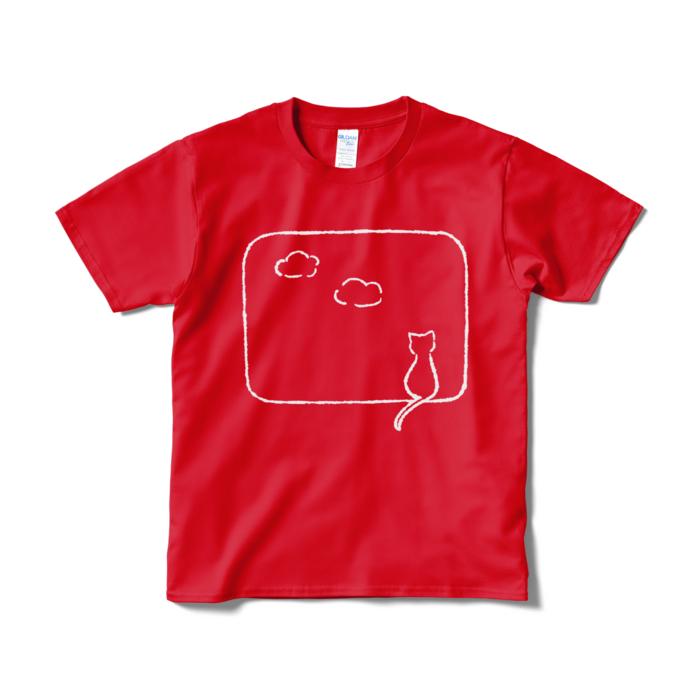 Tシャツ(白) - S - レッド