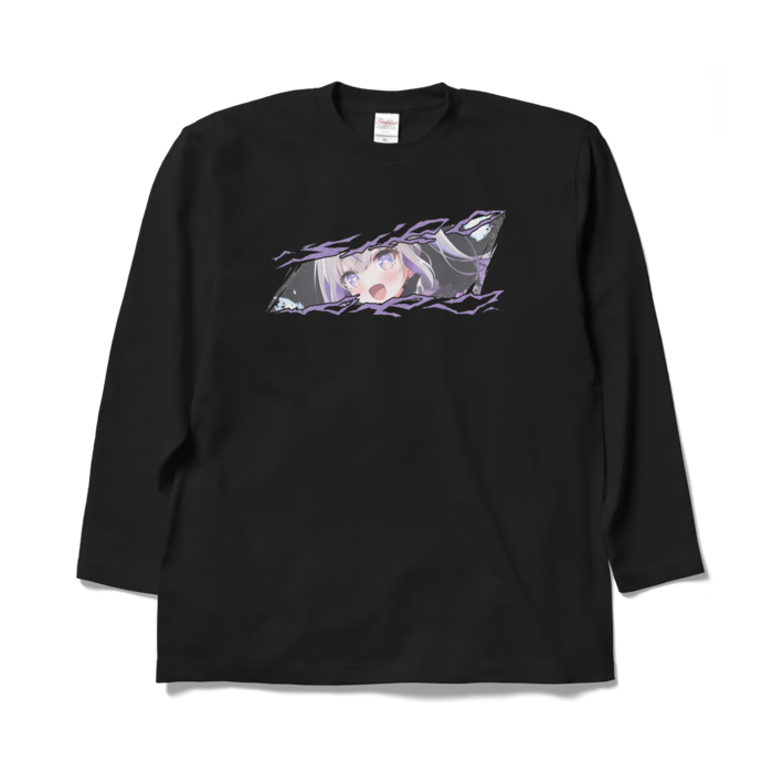 祓うちゃんロングスリーブTシャツ - XL - ブラック