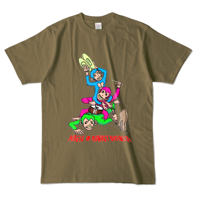 カラーTシャツ - L - オリーブ (濃色)