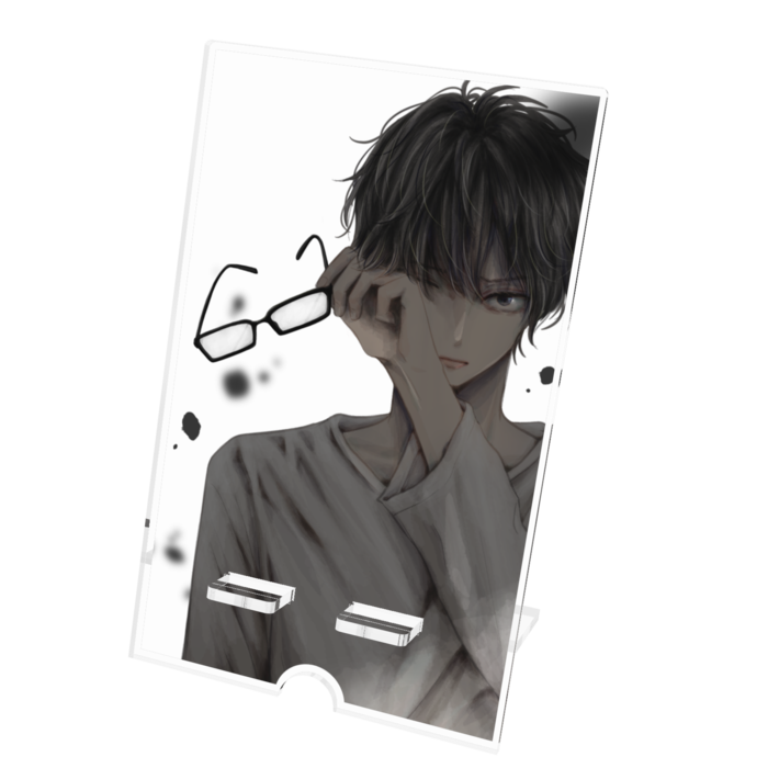 アクリルスマホスタンド - 100x160mm(ケーブル穴あり)