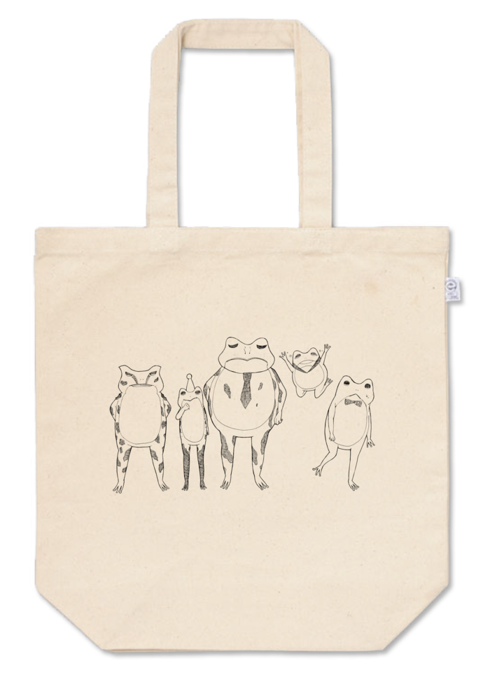 かえる谷の５人ぐみトートバッグ - M - 