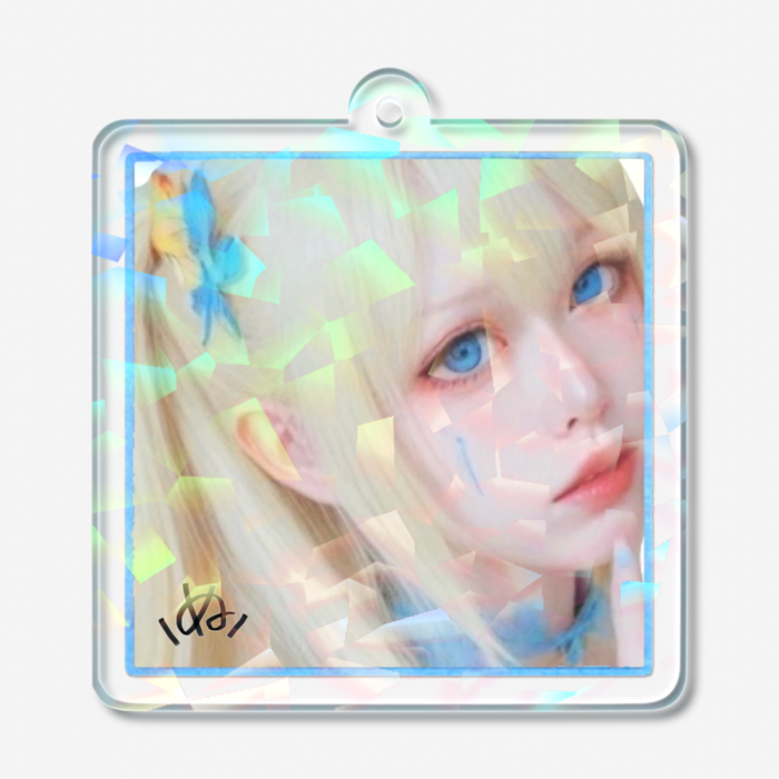 ホログラムアクリルキーホルダー - 50 × 50mm