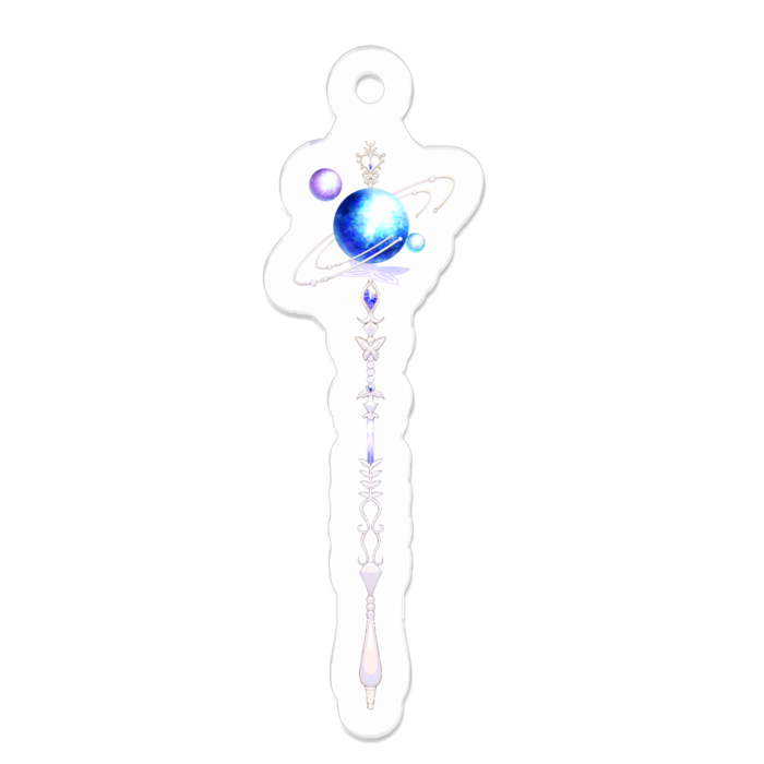 魔法少女ステッキ アクリルキーホルダー - 50 x 50 (mm)