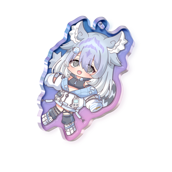 オーロラアクリルキーホルダー - 50 × 50mm