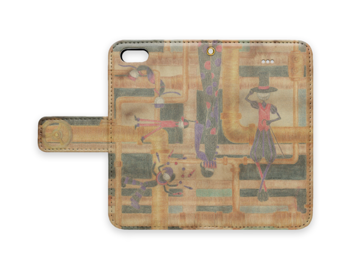 手帳型iPhoneケース - iPhone 5 / 5s / SE - ストラップ穴 あり