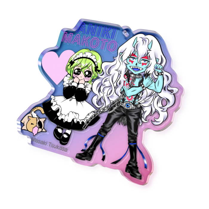 オーロラアクリルキーホルダー - 70 × 70mm