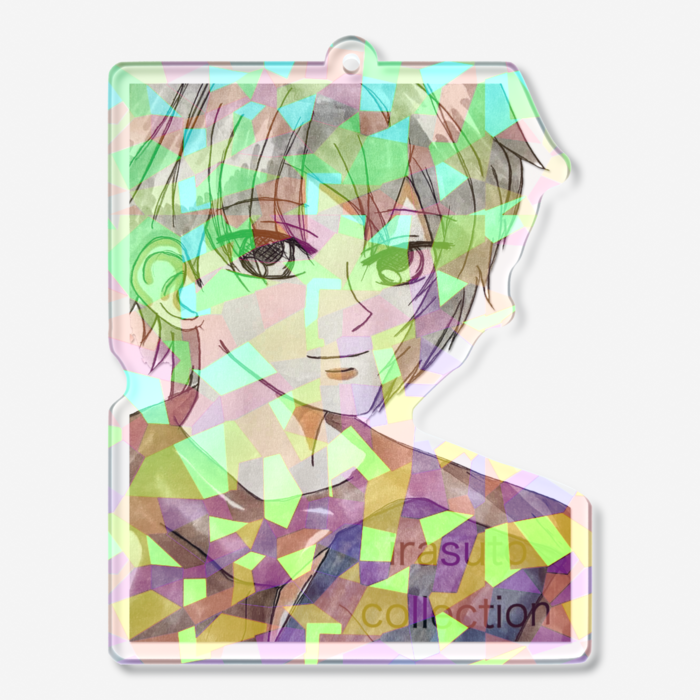 ホログラムアクリルキーホルダー - 70 × 70mm